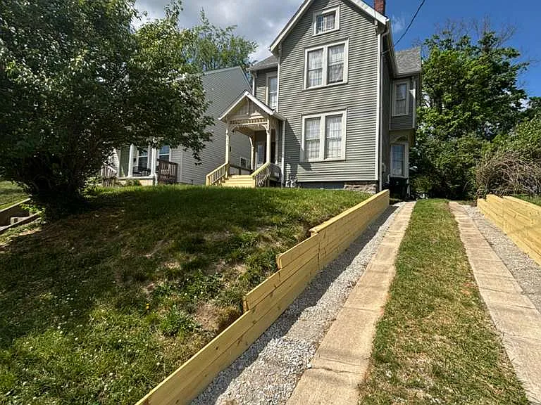 Main entrance and driveway