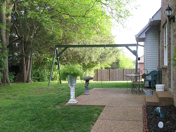 Back yard with patio