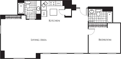 Floor plan One Bedroom E2