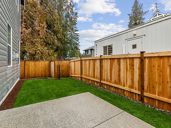 Fully fenced backyard