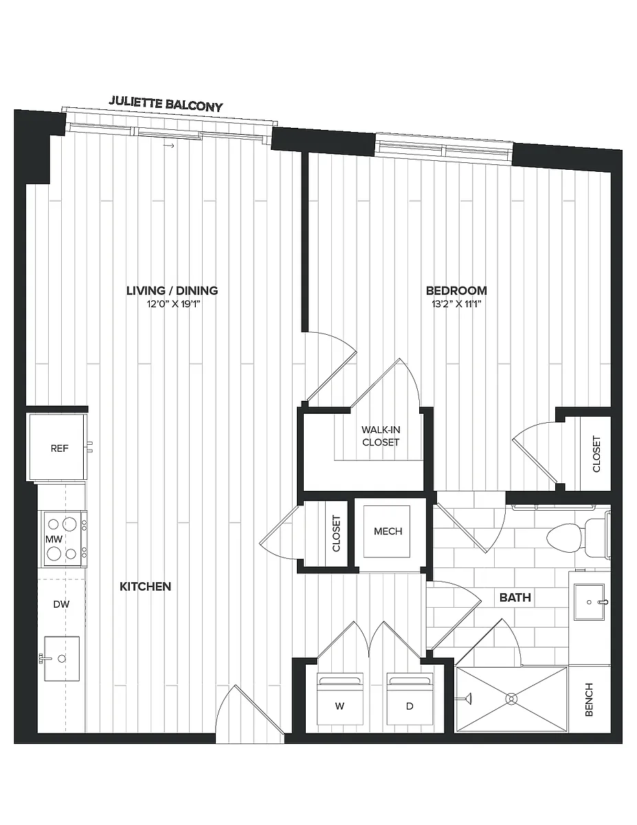 Floor plan 01BR-04