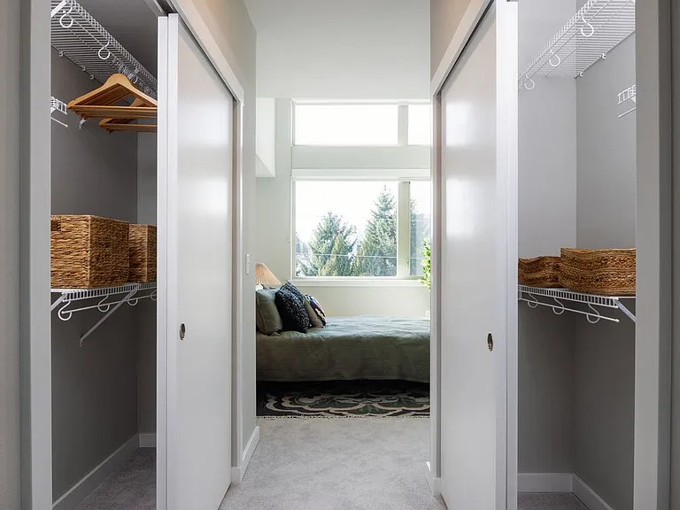 Bedrooms with ample closet space