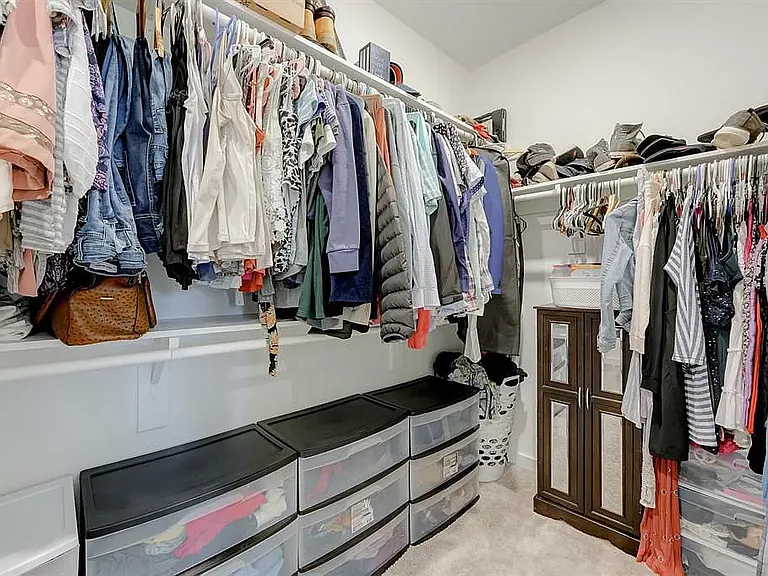 Master closet looking from the door to the right