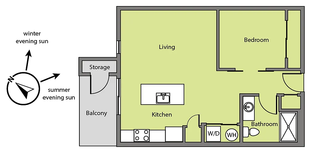 Floor plan 312 Top Floor Southern Pacific