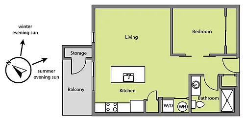 Floor plan 312 Top Floor Southern Pacific