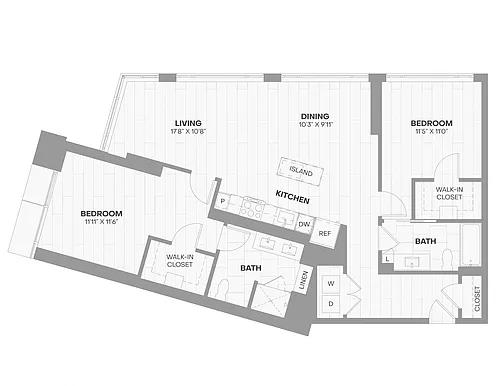 Floor plan 2 Bed/2 Bath-2708