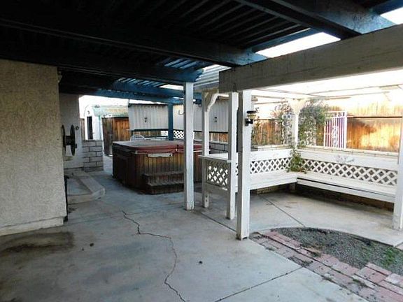 Backyard view of the property