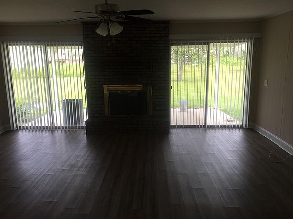 Living room with fireplace