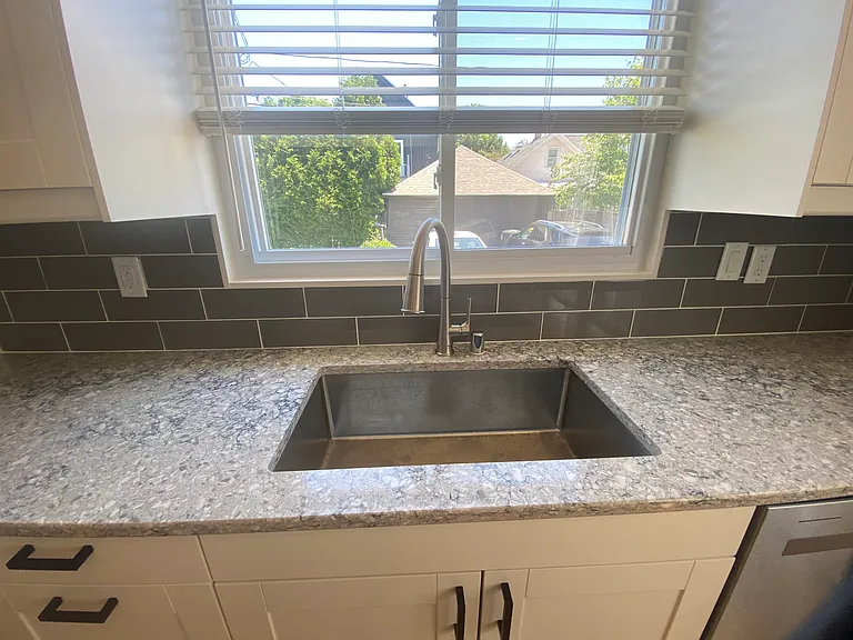 Brand new windows in kitchen and undermount sink