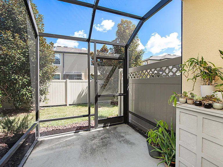 Private screened patio
