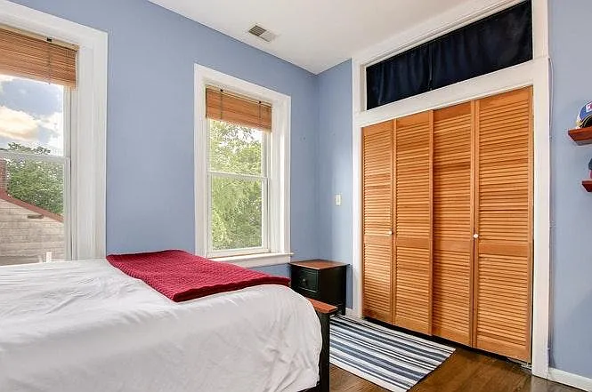 Master bedroom has wide closer and lots of above closet stor