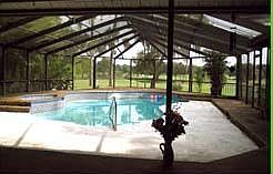 large screen pool area