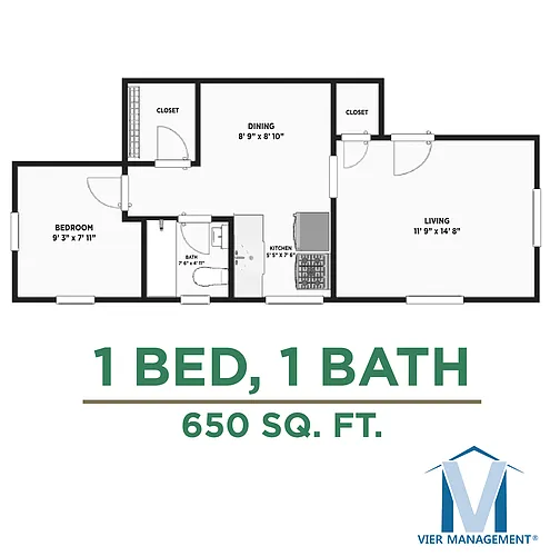 Floor plan One Bed