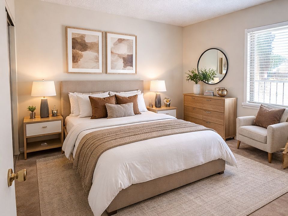 Primary Bedroom - Artificially Staged