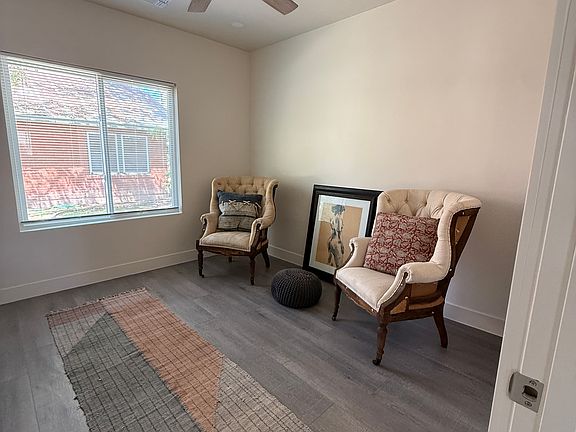 bedroom but staged without bed