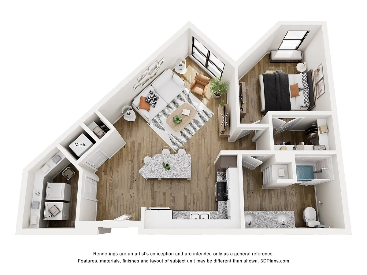 Floor plan A2 - 1 bed