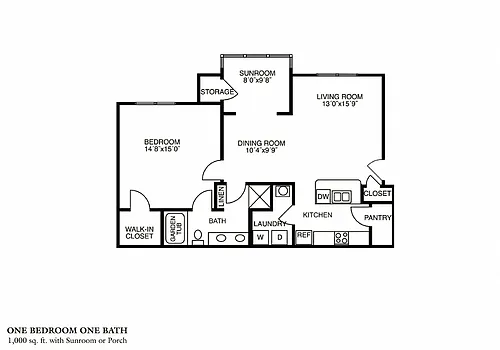 Floor plan 1 Bedroom