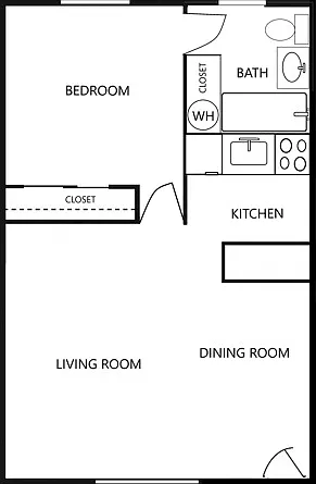 1 bedroom - 1 bath - 500 sq ft - A, C 1 bedroom - 1 bath - 500 sq ft - A, C