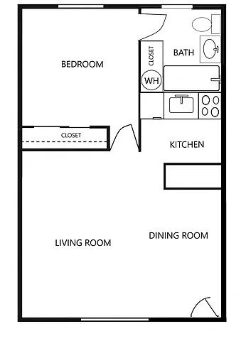 Floor plan One Bedroom A