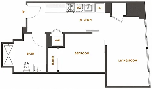 Floor plan 1-K