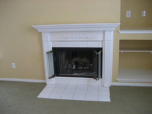 wood burning fireplace