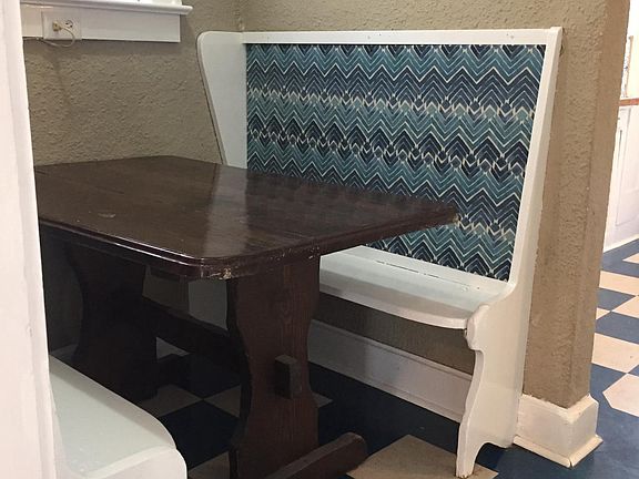Breakfast nook, table provided