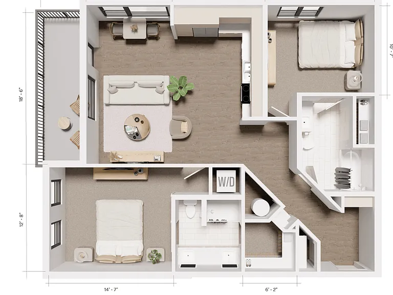 The Grandeur | B4 - Albion Meadow (2 Bedroom 2 Bath) The Grandeur | B4 - Albion Meadow (2 Bedroom 2 Bath)