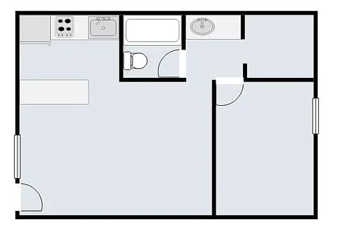 Floor plan 1 Bed 1 Bath