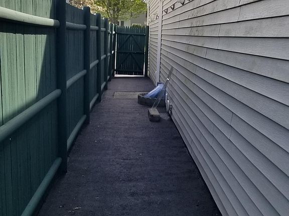 Sidewalk looking towards driveway