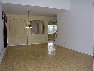 Ceramic tiles in living area