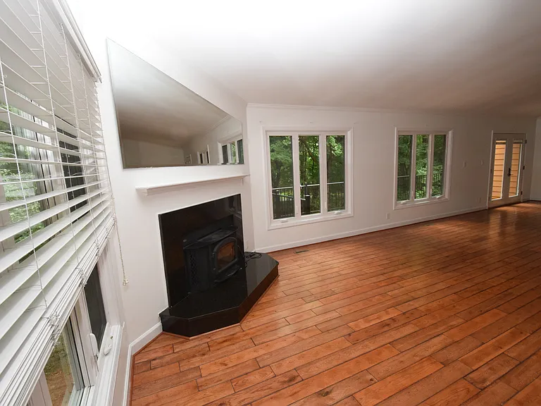 Main Living Area with wood burning stove.