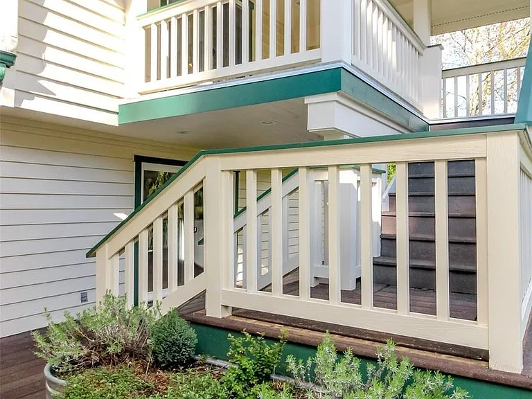 Stairway to the master bedroom private deck