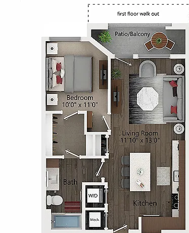 A1 | One Bedroom Floor Plan A1 | One Bedroom Floor Plan