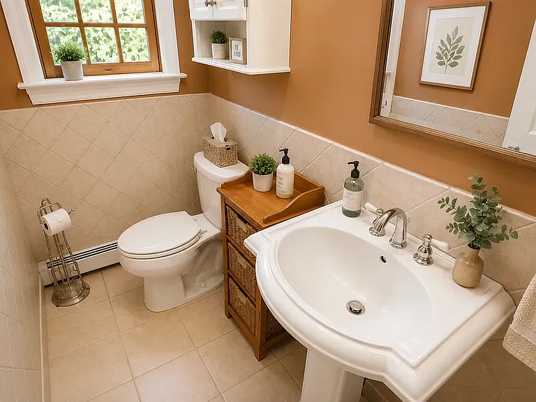 first floor half bathroom