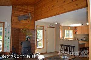 Vaulted ceilings in family room