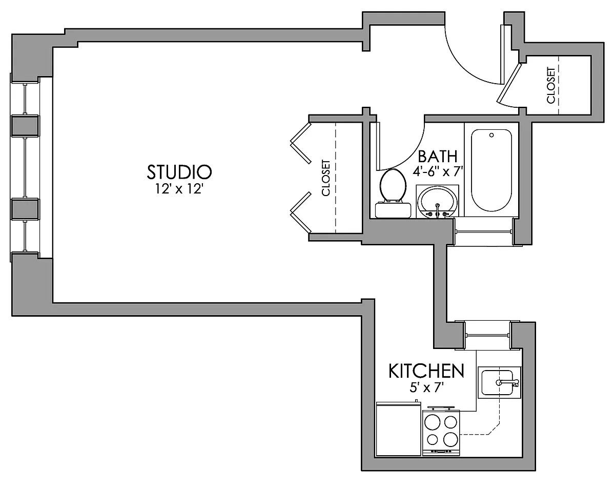 Floor plan Edgerly Studio D