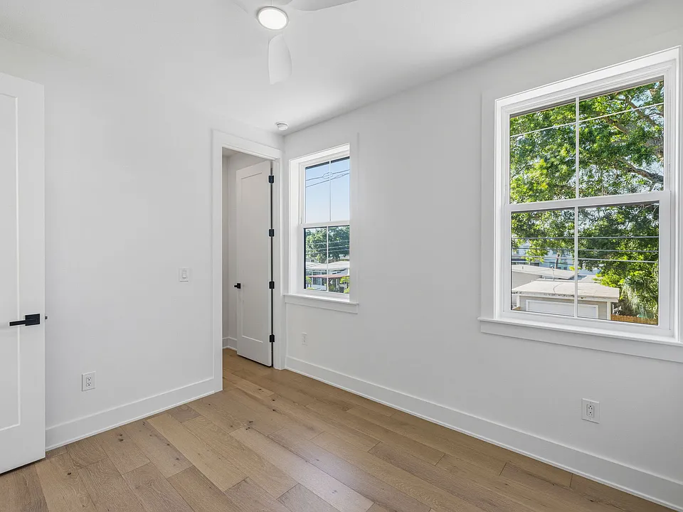 Bedroom with walk in closet