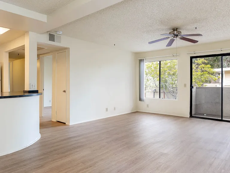Living Room with Hard Surface Flooring and Balcony