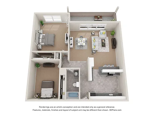 Floor plan Two Bedroom