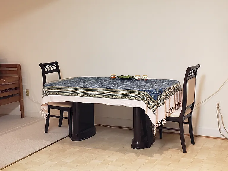 Dining table.