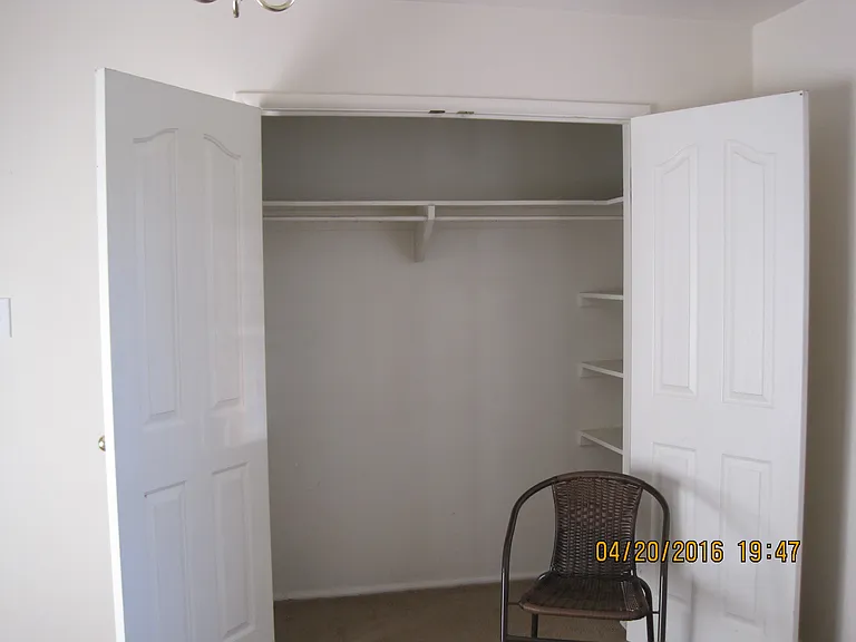 There is a lot of space above the closet rod and an additional 2 1/2 feet on each side.
