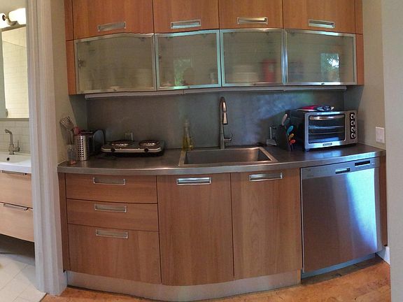 Kitchen in a panoramic view