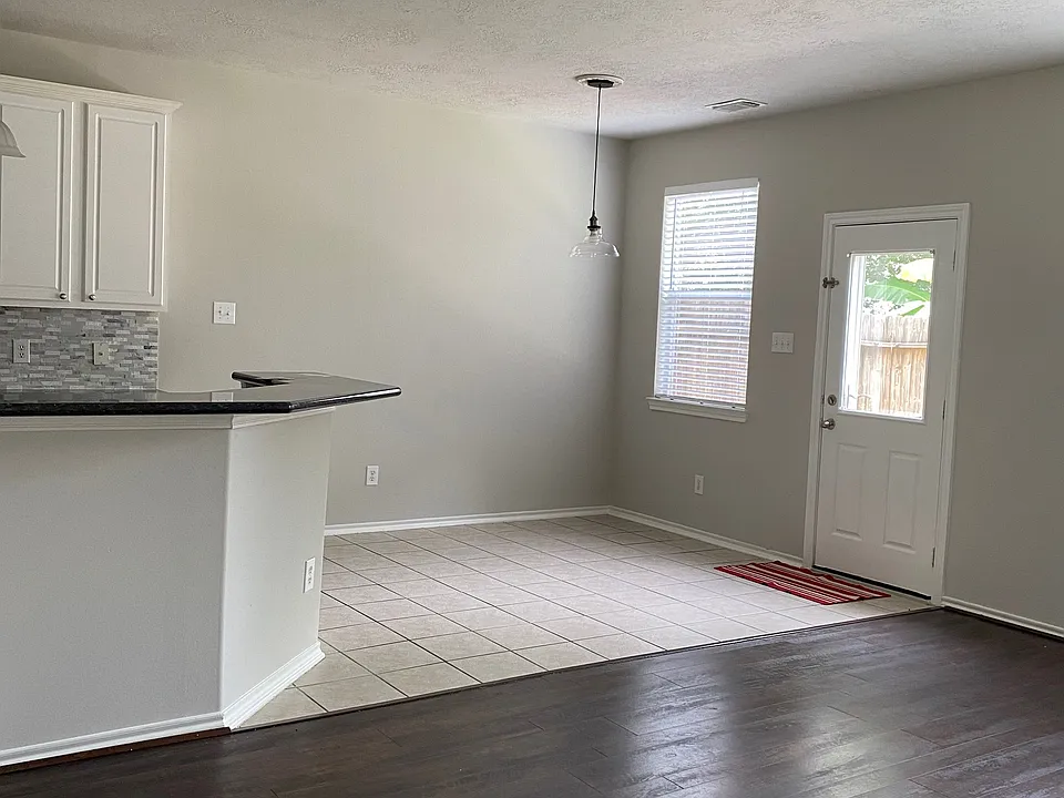 Open Concept dining area and living room