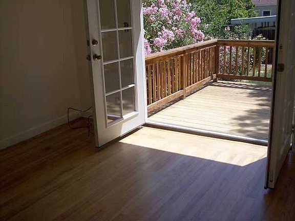 French Doors to patio from bedroom