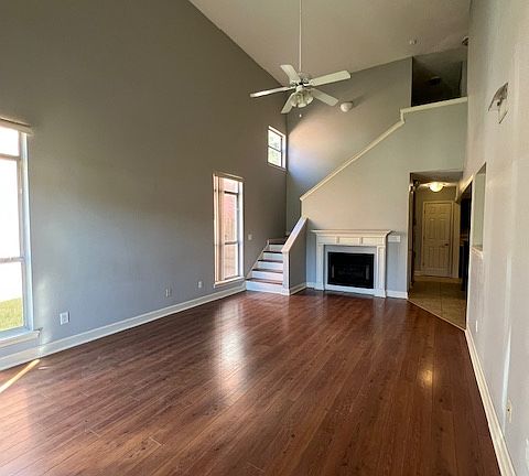 Living space with fireplace