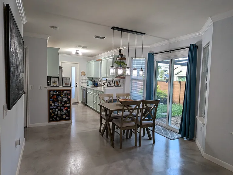 View of dining area leading up to the kitchen