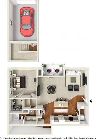 Rory Style 2 - 
2nd Floor Front - Will have wood style flooring in living space Rory Style 2 - 
2nd Floor Front - Will have wood style flooring in living space