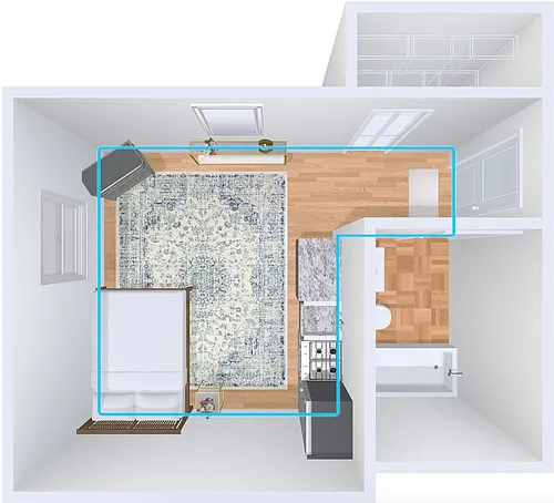 Floor plan studio 112