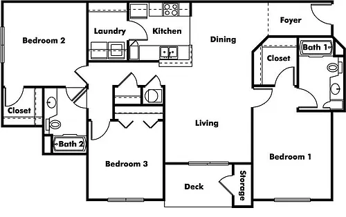 Floor plan Perine-Renovated