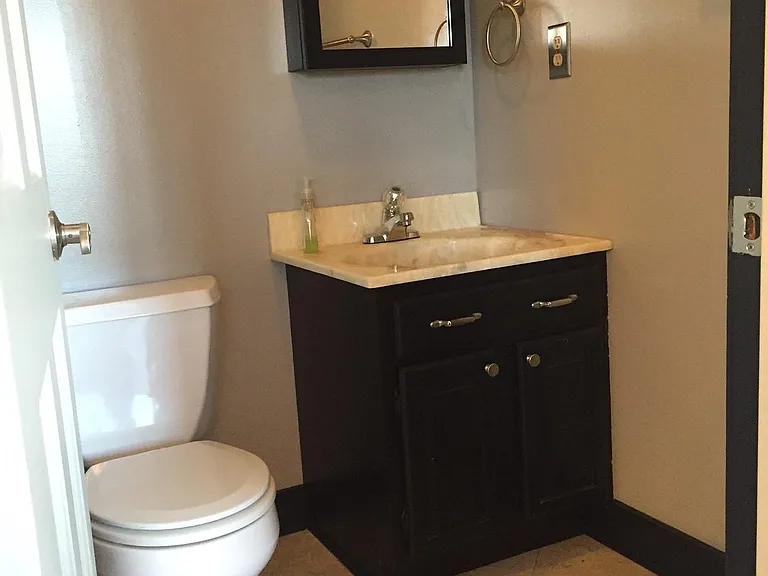 Half bath upstairs.